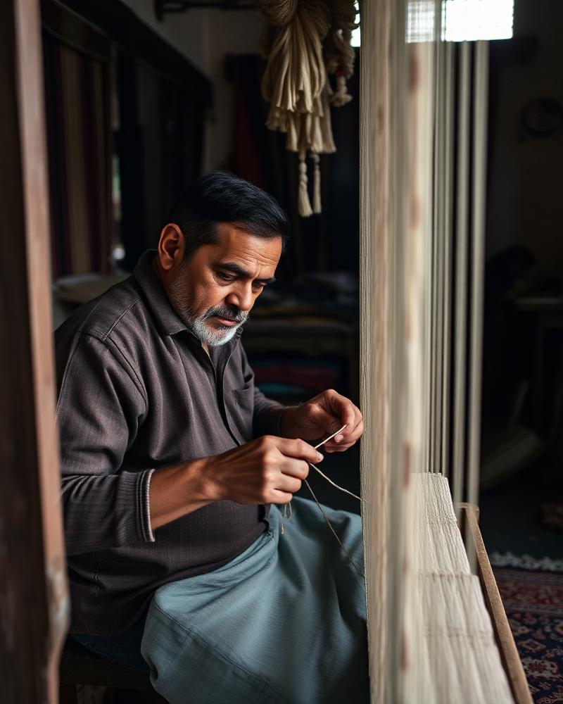 Mohammad Yousuf Shah, Carpet knotter in Bemina, Srinagar